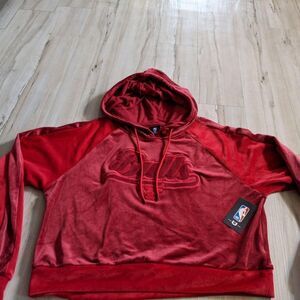 NBA Chicago Bulls Women’s Cropped Top Velour Velve